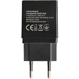 Мережевий зарядний пристрій Florence 2USB 2A + Type-C cable Black (FL-1021-KT) - мініатюра 2