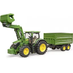 Трактор Bruder John Deere з причепом краном та колодами 1:16 (03154) - мініатюра 6