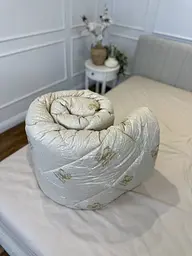 Ковдра євро зимова з вовни Leri Max Pure Wool 21502 200х215 см бежева - мініатюра 8