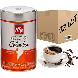 Кава в зернах Illy Espresso Columbia Колумбія 250 г (ящик 12 шт)
