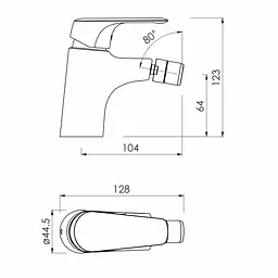 Змішувач для біде Imprese Orlik f03109401CA Хром - мініатюра 2