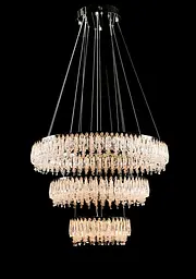 Світлодіодна люстра Splendid Ray L7068/300+500+700/3 LED (CH+Clear) з кришталем, хром, 235 Вт - мініатюра 3