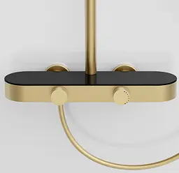 Душова система з виливом Rea Creo brushed gold REA-P0361 - мініатюра 4