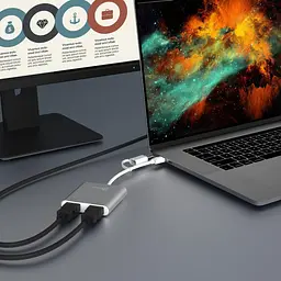 USB-Хаб j5create JCA365-N USB-C/A на 2xHDMI (JCA365-N) - мініатюра 6