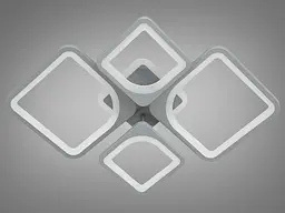 Люстра стельова LED Diasha 8060/2+2GR, 100W, 6500K, сірий метал, сучасний стиль з диммером та кольоровим підсвічуванням - мініатюра 4
