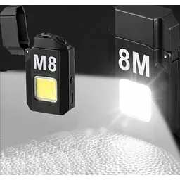 Електроімпульсна запальничка M8 з ліхтариком, дисплеєм та USB зарядкою, 3W - мініатюра 6