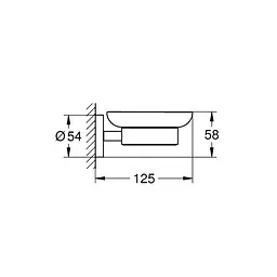 Мильниця з тримачем Grohe QuickFix Start Cube 41193000, Хром - мініатюра 2