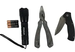 Універсальний інструмент Stanley MULTI-TOOL 12 в одному + ніж кишеньковий + ліхтарик (STHT81502-0)