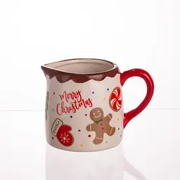 Молочник порцеляновий Yiwu Merry Christmas 350 мл для вершків та молока CR-1-43  - мініатюра 2