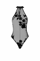 Боді Noir Handmade F314 Ego, XXL, black, сітка, халтер, високі вирізи, блискавка по всій довжині - мініатюра 5