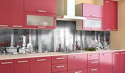 Вініловий кухонний фартух Ангел Колони наклейка для кухні ПВХ Абстракція Сірий Happy Pocket Z181860 - мініатюра 2