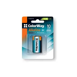 Батарейка ColorWay Крона 6LR61 9V Alkaline Power * 1 (CW-BA6LR61-1BL) - мініатюра 2