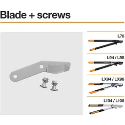 Лезо та гвинти для сучкорізів Fiskars L108,L104,LX94,LX98, L78,L94,L98 (1026285) - мініатюра 2