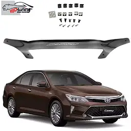 Дефлектор капоту мухобійка Toyota Camry 2015- рестайлінг Євро Кріплення (Vip Tuning) TYA65