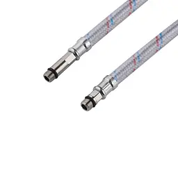 Гнучка підводка для підключення змішувача Kroner KRM 1/2"хМ10 ВЗ 80 см в нейлоновому обплетенні покритому ПВХ (пара) - мініатюра 3