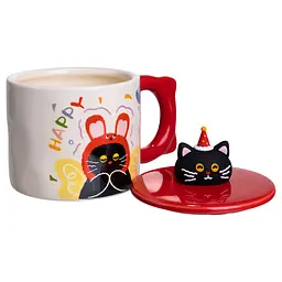 Чашка порцелянова Kitten's Birthday 400 мл червоний FM-24D - мініатюра 3