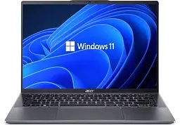Ноутбук Acer Swift Go 14 SFG14-63 14' 2.8K OLED, AMD R7-8845HS, 32GB, F1TB, UMA, Win11, сірий (NX.KTSEU.004)