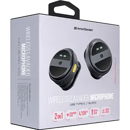 Мікрофонна радіосистема ArmorStandart ASM4 2in1 USB-C Black (ARM88480) [157624] - мініатюра 7