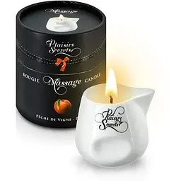 Масажна свічка Plaisirs Secrets Peach (80 мл)