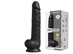Фалоімітатор SilexD Premium Silicone Dildo Model 1 Size 15 38 см чорний - мініатюра 4
