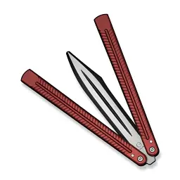 Ніж метелик (балiсонг) тренувальний Civivi Dracolisk, (11.6 см) 9Cr18MoV / Алюміній бордовий - мініатюра 3