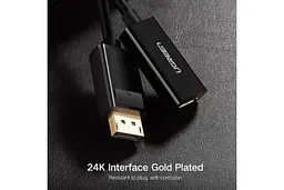 Конвертер Ugreen DisplayPort to HDMI 1080P 15 см Black (MM137) - мініатюра 5