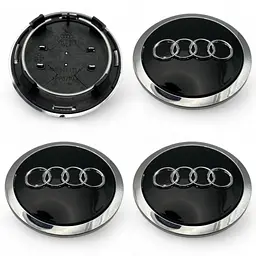 Ковпак колеса (ковпачок) Audi Хром Ø69 мм (комплект 4 шт) 4B0601170A