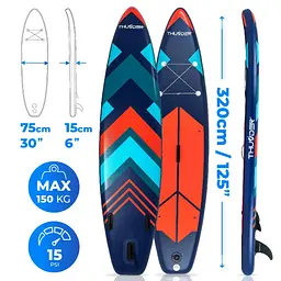 Надувна дошка SUP THUNDER STRIPES 320 см з веслом - мініатюра 4