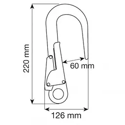 Карабін Camp Hook 60 mm Silver (1060-984) - мініатюра 2