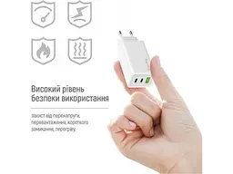 Мережевий зарядний пристрій ColorWay GaN Mini 100 W White (CW-CHS061PD-WT) - мініатюра 7