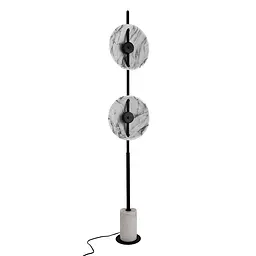 Торшер LED Levistella 909XLL07F, 8W, чорний, мраморне оснування, 3 режими світла, сучасний стиль для дому