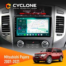 Штатна магнітола Mitsubishi Pajero 2007-2021 AMP Rockford Cyclone C9-013 4x64 DSP 4G Cyclone (НФ-00007079)