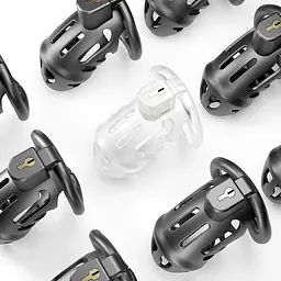 Клітка для пеніса Lockink Sevanda Plastic Penis Chastity Cage - Black - мініатюра 8