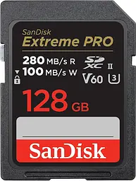 Карта пам'яті Sandisk 128GB SD Extreme PRO V60 UHS-II 280/100MB/s,V60,C10,UHS-II (SDSDXEP-128G-GN4IN)