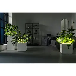 Вазон Lechuza Canto Premium Hight LED 40 білий блискучий (13770) - мініатюра 2