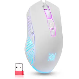 Мишка Defender Pandora GM-502, бездротова, ігрова, 7кн., 3200 dpi., 500 mAh, біла - мініатюра 10