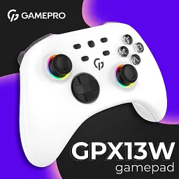 Геймпад GamePro GPX13W 2.4G/BT 5.1/USB/PC/iOS/Android RGB White (GPX13W) UA - мініатюра 4