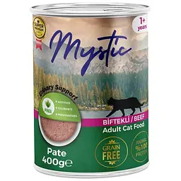 Вологий корм для дорослих котів Mystic паштет з яловичиною 400 г