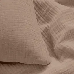 Наволочка Cosas Brown муслінова 50х70 см коричнева (019Muslin_Brown_50x70) - мініатюра 2