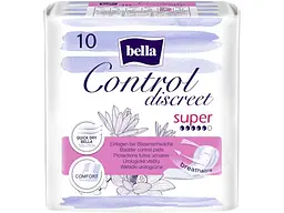 Прокладки урологічні BELLA 10шт 5 крапель CONTROL DISCREET super