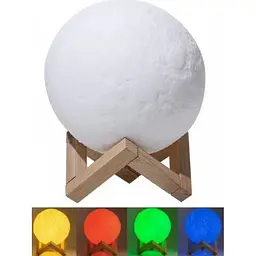 Нічник Лампа Місяць Magic 3D Moon Light на акумуляторі, 6 кольорів, діаметр 13 см - мініатюра 2