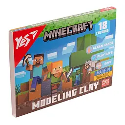 Пластилін YES, 18 кольорів, 360 г "Minecraft"