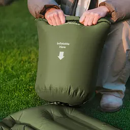 Матрац надувний одинарний Naturehike CNK2550WS019 (65 мм) з мішком для надування Зелений - мініатюра 7