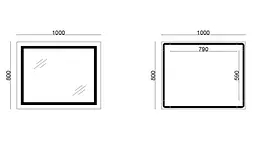Дзеркало Lidz Kubis з LED-підсвічуванням Touch LD78LF61410080 - мініатюра 7