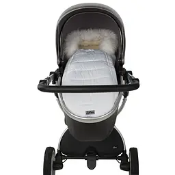 Конверт-кокон Baby XS на натуральній овчині з опушкою ДоРечі Білий - мініатюра 4