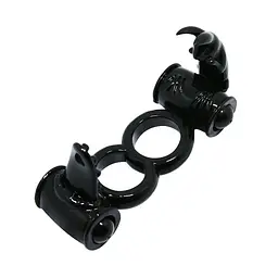 Подвійне ерекційне віброкільце Sweet Ring Double Penis Ring Black Baile BI-014079-1 21942 - мініатюра 1