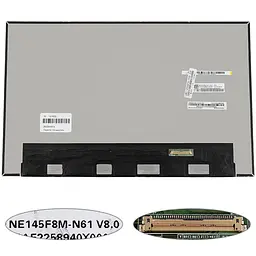 Матрица 14.5" NE145F8M-N61 (3072*1920 40pin (eDP IPS 120Hz) LED SLIM (без дополнительной панели) матовая разъем справа внизу)