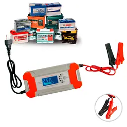 Зарядний пристрій для автомобільних акумуляторів BATTERY CHARGER 8A 12-24V - мініатюра 2