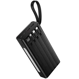Портативний ЗП Power Bank Hoco J155 Shine 22.5W+PD20W with 4 cables 20000 mAh Black - мініатюра 4