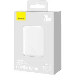 Портативна батарея Baseus Magnetic Mini Wireless Quick Charging 10000 mAh 20W PPCX070002 White - мініатюра 8